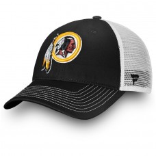 Men's Washington Redskins NFL Pro Line by Fanatics Branded Black/White Core Trucker III Adjustable Snapback Hat 2998629